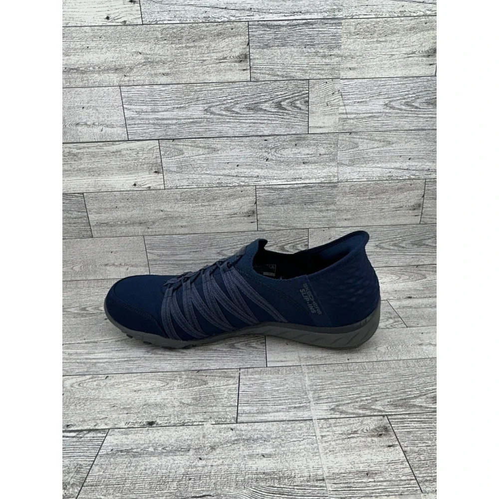 Skechers Slip-ins Reggae Slim Takes Two Navy Blue Sneakers 100593 Women Size 9.5
